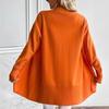 Pull décontracté ample à col en V pour femme Automne Hiver Tenue d'intérieur Pull en maille