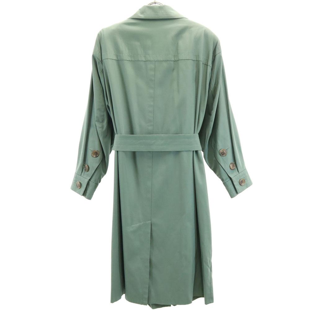 Yves Saint Laurent 90s Old Stainless Collar Coat M Green System Women Used