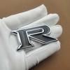 1pc 3D Zinc Alloy R Logo, Car Side Fender Rear Trunk Emblem Badge Sticker, Car Decoration Accessories