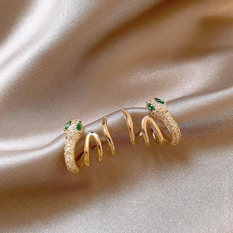 Hadí diamantové C pecky náušnice dámské univerzální náušnice módní náušnice s temperamentem