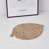 Hand Woven Place Mats Set Shape Boho Wicker Table Place Mats for Dinning Table,Home,Wedding (S:9.5x6.3”)