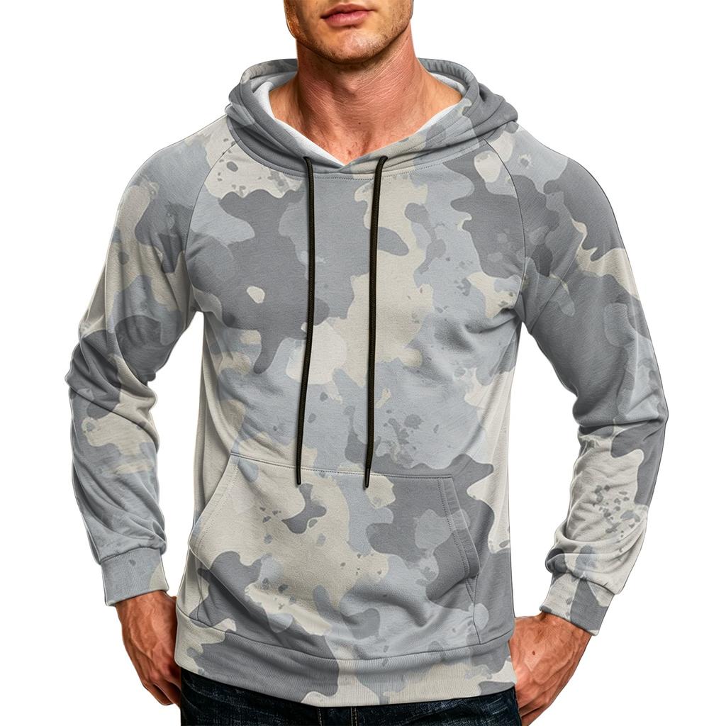 Herren-Hoodie in Farbe, lockere Passform, mit Tasche und Kordelzug