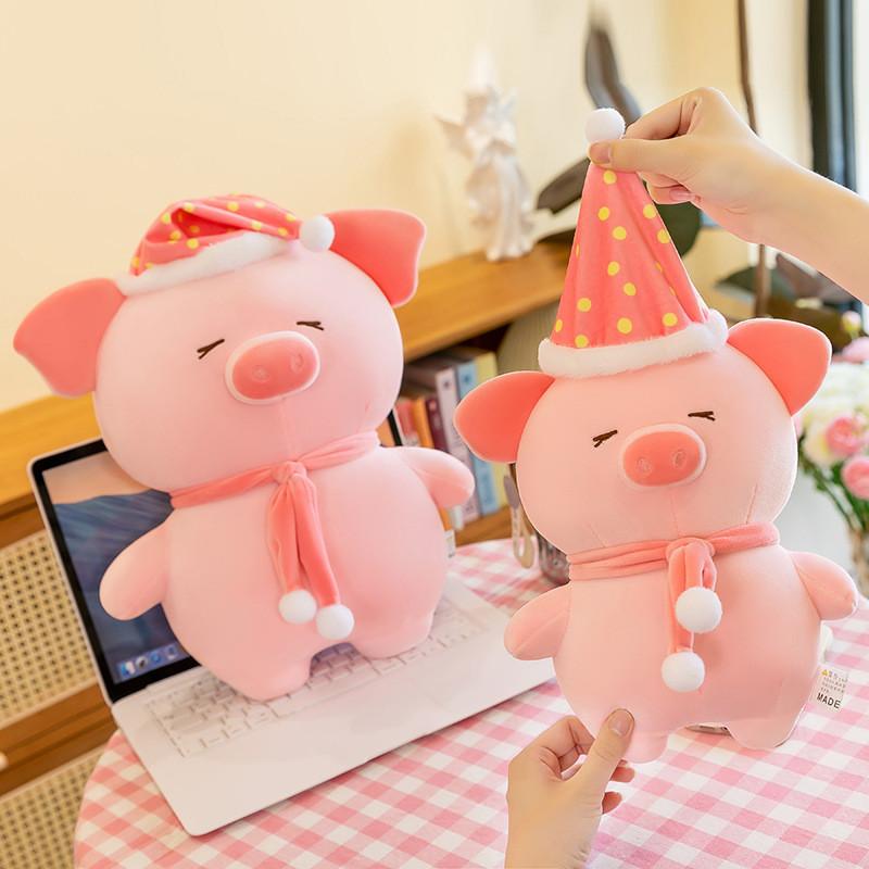 Plush Pig Goodnight Toy Stuffed Animal Doll Soothing Pig Sleep Pillow Gift Doll