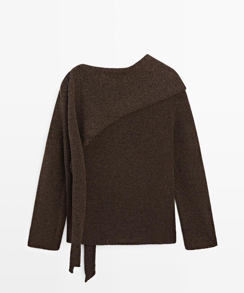 Masimodutti Cotton Blend Knit Cape