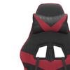 Gaming Chair Swivel Black and Burgundy Artificial Leather
