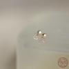925 Sterling Silver Delicate Pavé Zircon Geometric Triangular Mini Stud Earrings for Women High Quality Simple Party Jewelr
