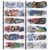 12pcs Fake Tattoo Sticker Temporary Waterproof Sweatproof Unisex Full Arm Tattoos Stickers
