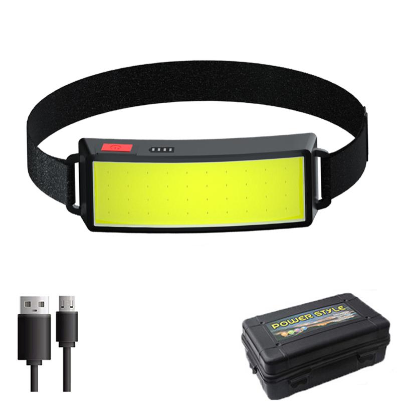 Strong Light High Brightness COB Headlight USB Rechargeable Headlamp Night Fishing Headtorch Light Outdoor Cycling Floodlights