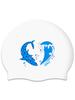 SENTI [Sc-2611] Sharkheart Bl Silicone Swim Cap
