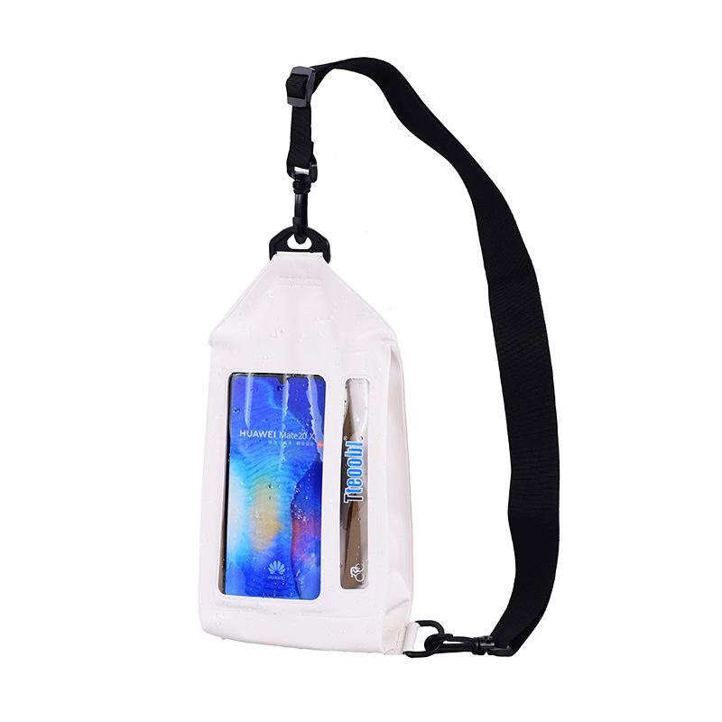 Sports chest bag cycling waterproof crossbody bag touch screen Waterproof mobile phone bag белый