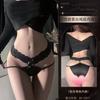 Sexy panties sexy pure desire girl high slit satin lace panties hollow cross low waist briefs