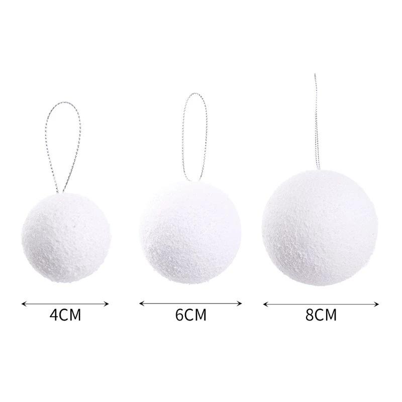 Christmas Tree Snowball Decoration Festival Supplies Ceiling Decoration White Foam Ball Shop Festival Decoration Supplies