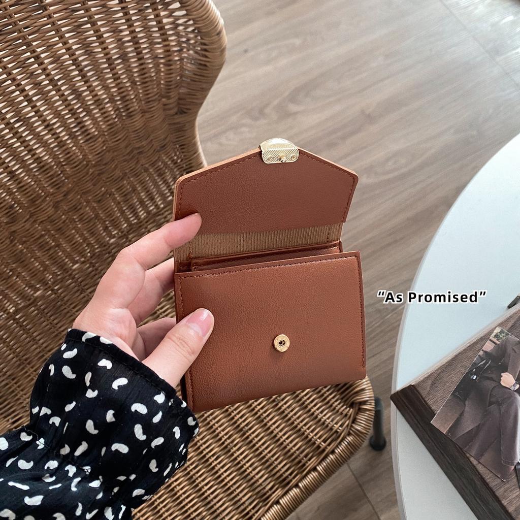 Korean Versi Women Clutch Coin Purse Short Three Fold Women's Wallet Multi Card Slot Card Bag Zero Wallet Purses for Women