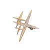 Elegant Starburst Metal Brooch: High-Grade Anti-Exposure Cross Design