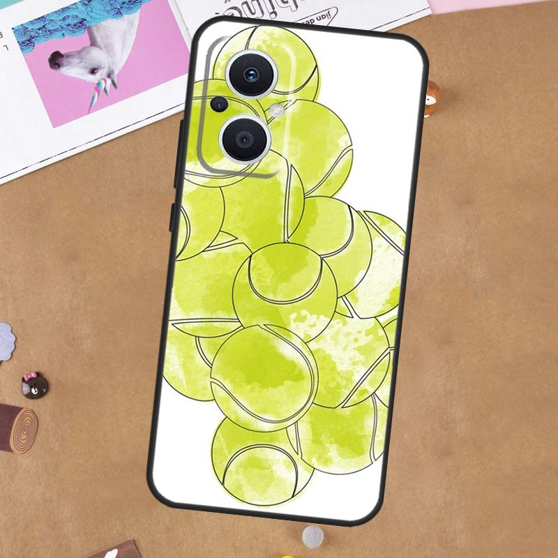 

Tennis Racket Tennis Ball For OPPO Reno 11F 12F 13F 14F 10 11 12 13 14 Pro 7 8 Lite 8T OPPO Find X5 X6 X8 X9 Pro Case OPPO Find X9
