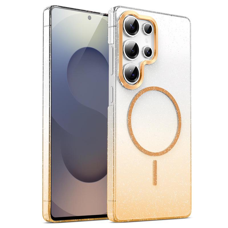 Samsung S25 Ultra Gradient Glitzer Schutzhülle mit Magnet