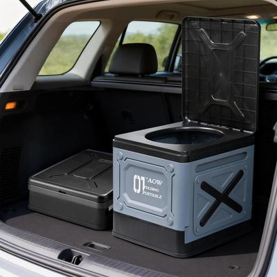 Fahrzeugtoilette für den Außenbereich, tragbar und faltbar, ein Reiseutensil für den Außenbereich, geeignet für Erwachsene, Kinder und ältere Menschen, Campingtoilette