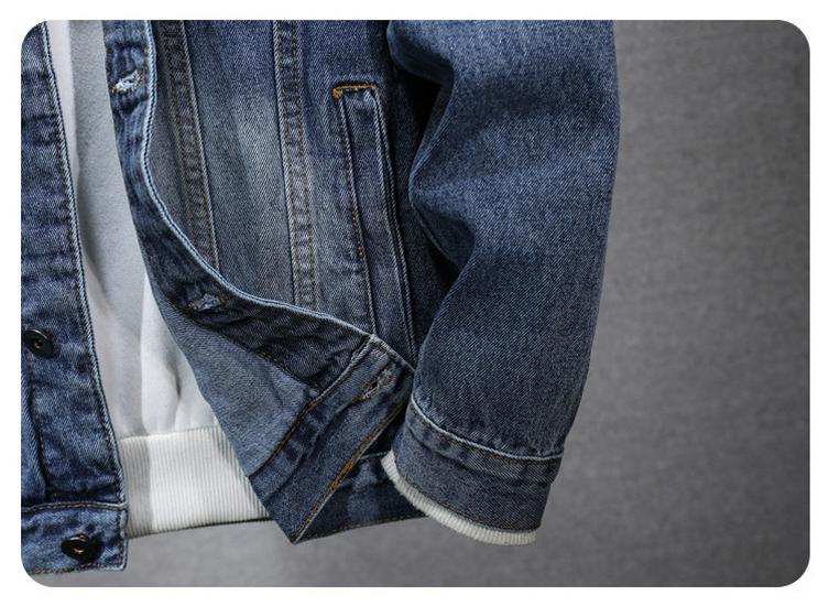 Men’s Vintage Washed Denim Jacket - Casual Spring/Autumn Versatile Top