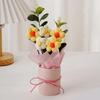 Long-lasting Artificial Flowers Handcrafted Crochet Flower Bouquet Knitted Yarn Floral Decoration Diy Handmade for Mother's