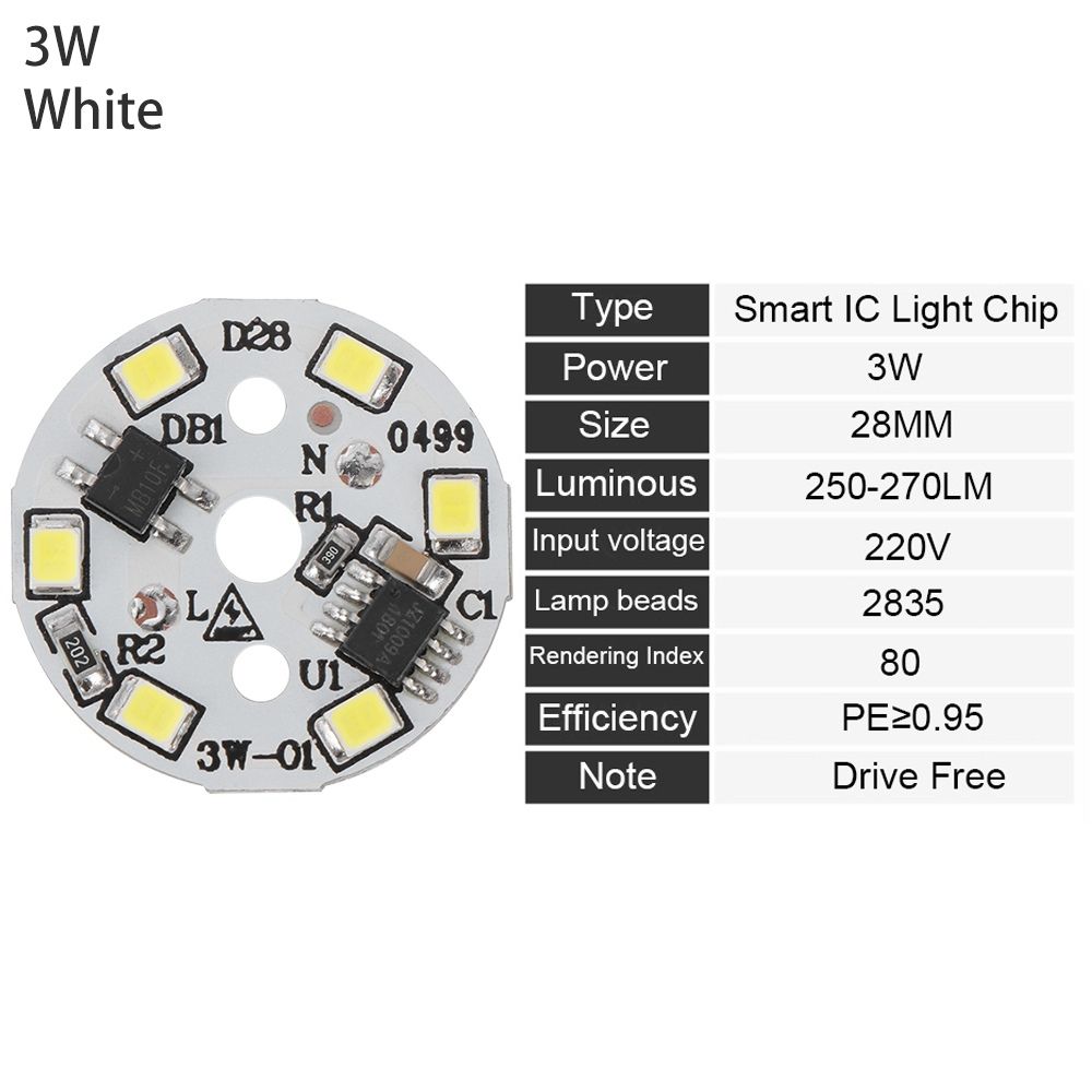 

DIY Outdoor Small Floodlight Spotlight IC LED Bean LED Bulb Lamp Light Chip SMD2835 3W