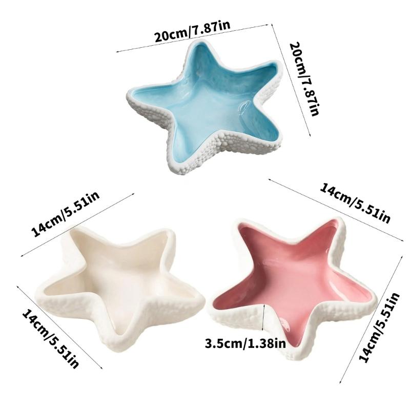 Beach Themed Earthenware Jewelry Dish Decorative Storage Solution For Daily Accessories And Present Box Included