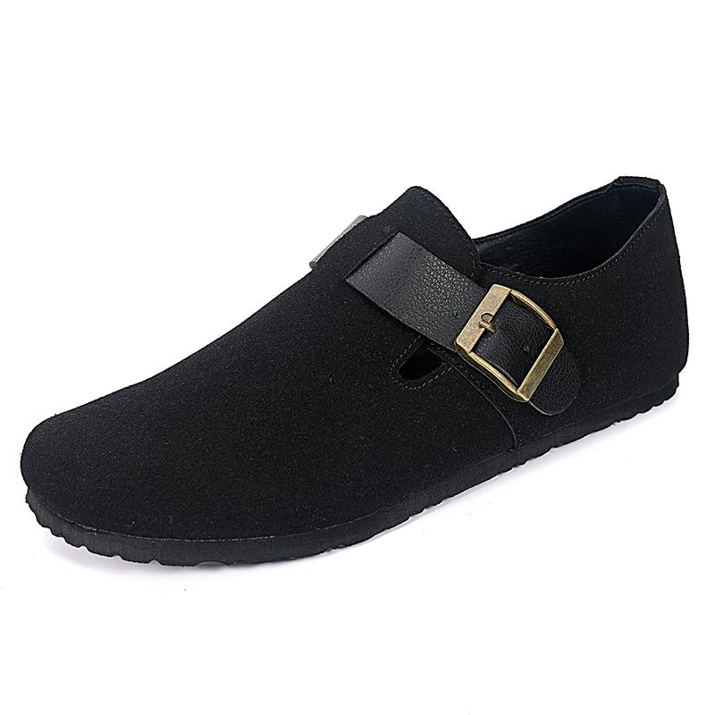 Solid - Colored Men's Suede Casual Shoes Light And Comfortable Flat Shoe Fashionable Soft - Soled Casual Shoe Daily Office Shoes