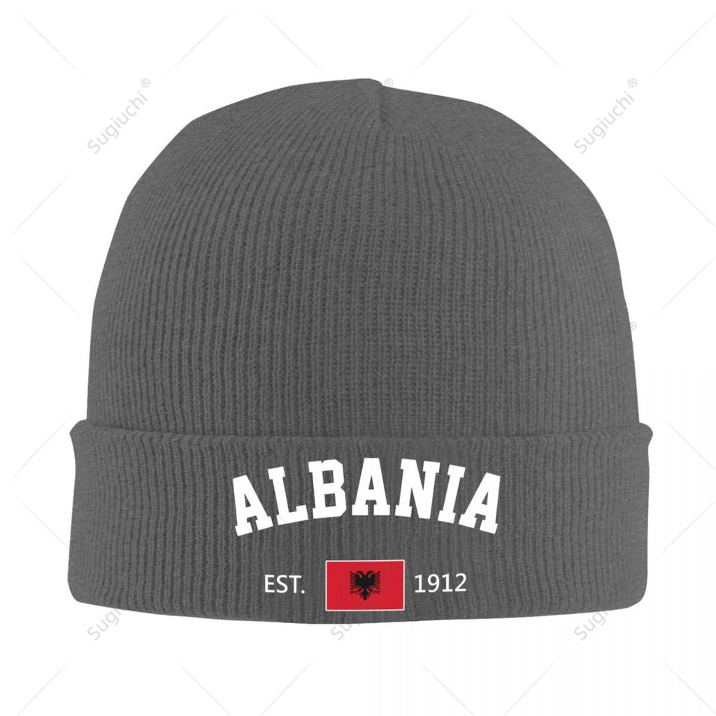 Knitted Hat Unisex Albania EST Independence Day For Unisex Women Boys Winter Autumn Beanie Cap Warm Bonnet