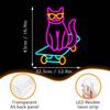 Skateboard Cat Neon Sign LED Light Animal  for Bedroom Decor Pet Shop Art Wall Decoration Gift for Girl Boy Party Decoration
