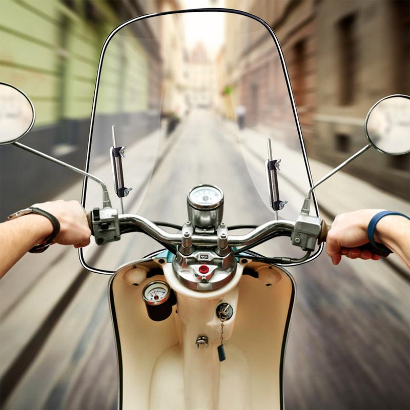 Universal Motorcycle Windshield Large Windscreen Compatible With Motorcycles Electric Cars Scooters And More Clear