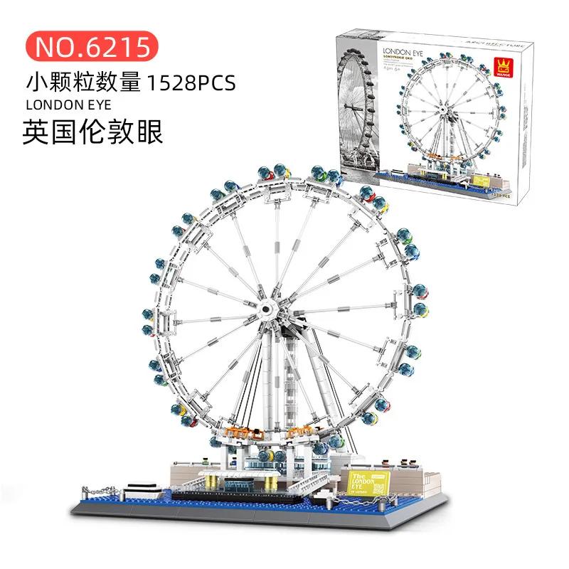 World Famous Building Block Creative City Museum Pyramid Architecture Church Villa  Tower Model DIY Bricks Toy for Kids Boy Gift