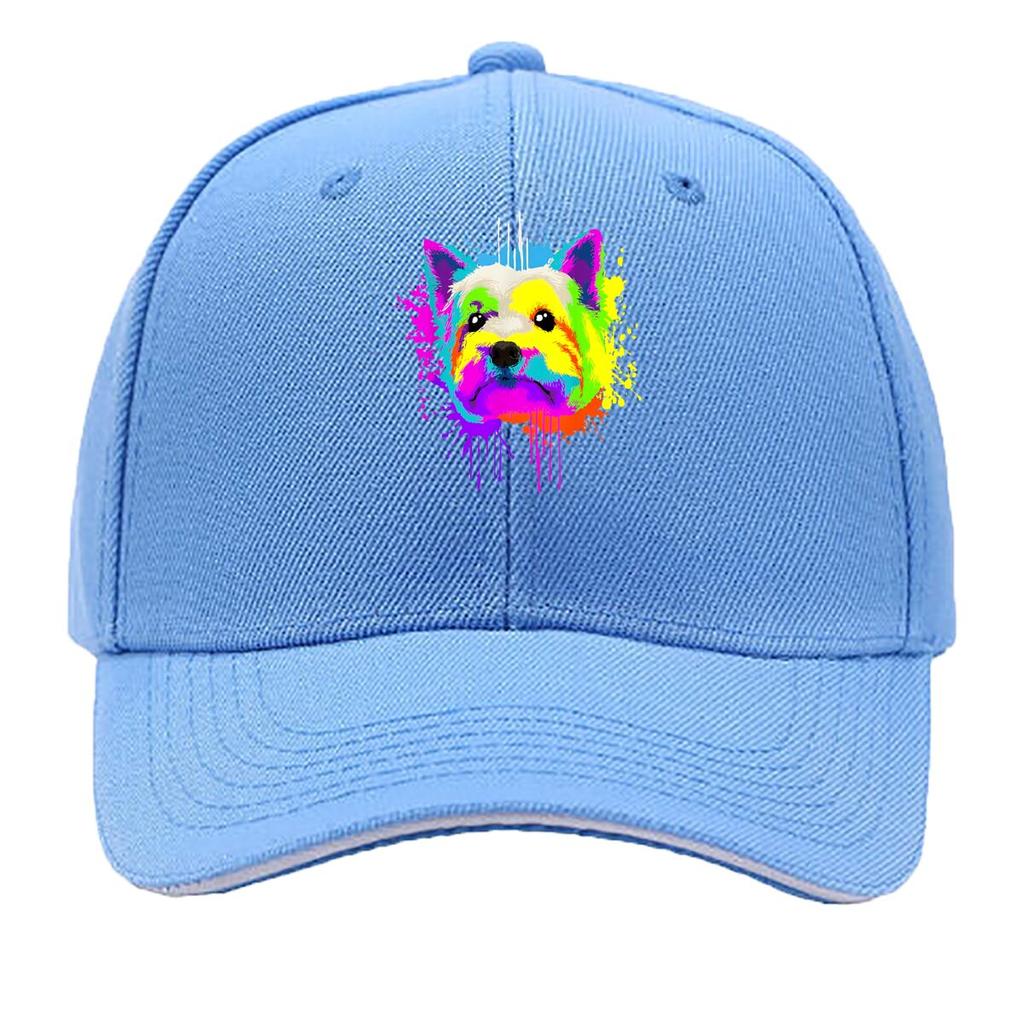 Colorful Dog Pet Pop - Art Style Sandwich Baseball Cap