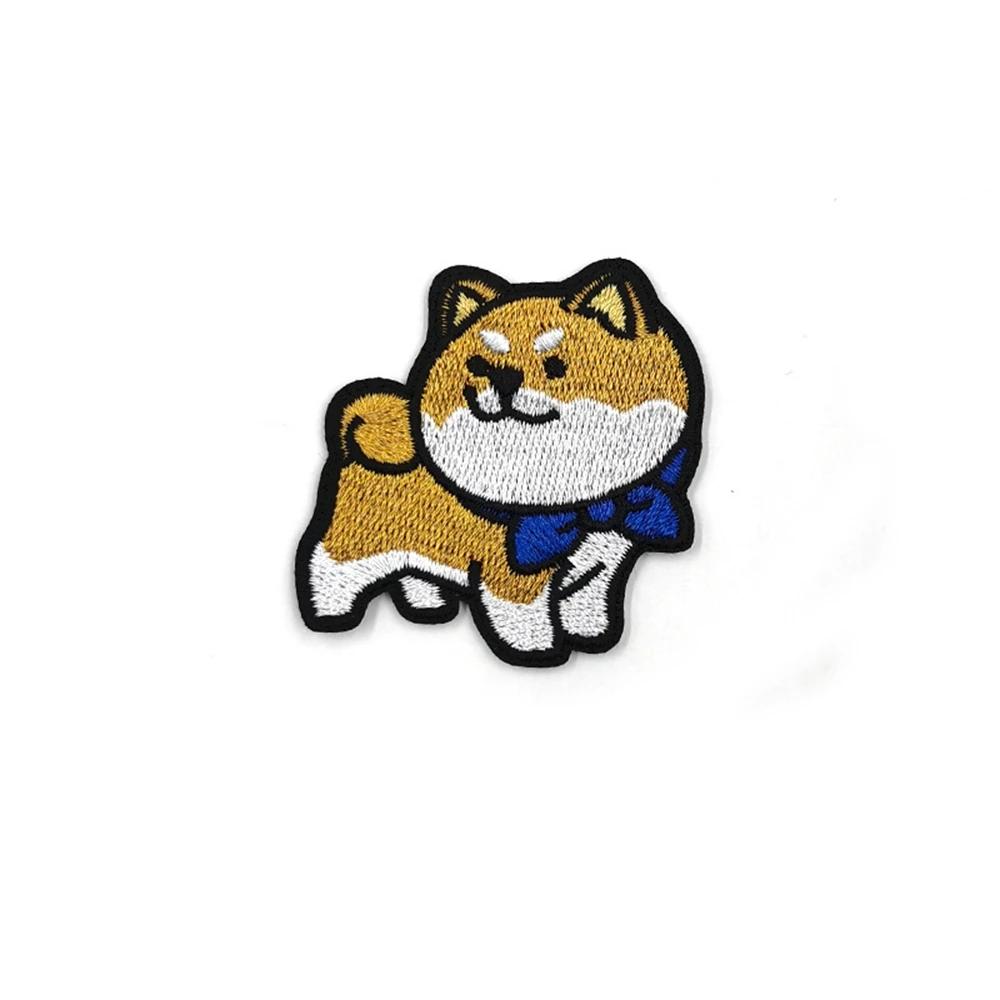 Aufnäher Tier Corgi Dackel Corgi Abzeichen Aufbügler für Kleidung Aufnäher Kleidung Stickerei Nähen Stoff Hundemuster Applikationen