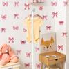 Cartoon Pink Bow Bedroom Living Room Home Wall Background Beautification Decoration Wall Stickers