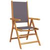 VidaXL Garden Reclining Chairs Set of 4 Fabric and Solid Wood, Garden Seat, Patio Chair, Dining Chair of 3214541