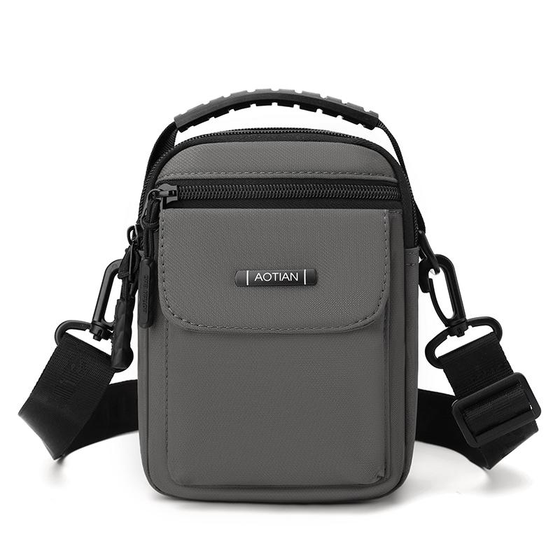 Multi Purpose Design Men Mini Bags Shoulder Bag 3 Layers Men Small Crossbody Bag Fashion Casual Men Small Messenger Bag Belt Bag