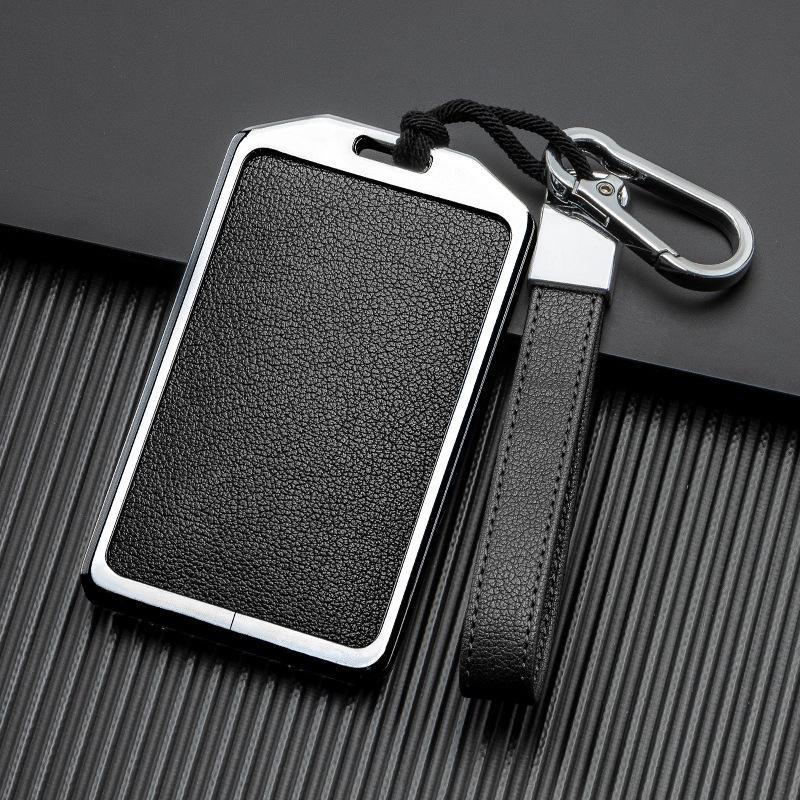 Signal Unobstructed, Suitable for Xiaopeng P7 G9 G3 P5 Metal All-inclusive Double-sided Leather Car Key Protective Case