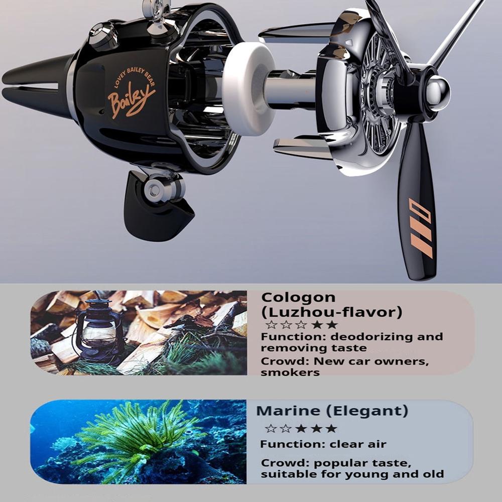 Car Air Freshener Cartoon Pilot Rotating Propeller Outlet Fragrance Magnetic Auto Accessories Interior Perfume Diffus