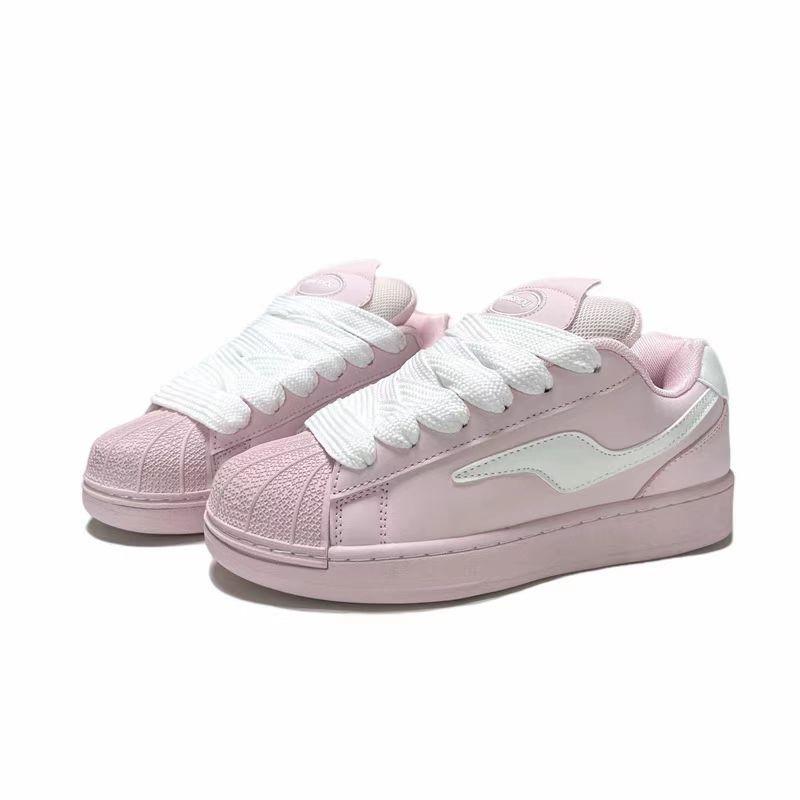 Fashion Black Lace-up Chunky Sneakers Spring Skateboard Shoes for Women Casual Trainers Woman Street Platform Vulcanized Shoes