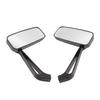 SZYUMO Motorcycle Rearview Universal Wide with Easy White Glass Mirrors, Set, Angle, Black, 8mm/10mm Screws, Installation,