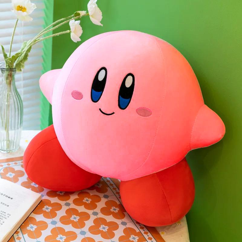 Kirby Plush Toys Kawaii Anime Star Kirby Stuffed Doll Office Nap Bedding Portable Travel Blanket Girl Birthday Gift