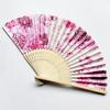 1 Peça Ventilador de Dança de Mão Estilo Chinês Padrão Personalizado Ventilador Dobrável de Bambu Ventilador de Mão para Casamento Ventilador de Flor de Bambu