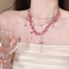 Flower Resin Irregular Multi-layer Necklace Pure Desire Style Temperament Collarbone Chain Light Luxury Versatile High-end Jewelry