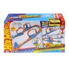 Hot Wheels Zestaw Torów Potrójna Pętla z 1 Mini Pojazdem Zabawkowym Wiek 4 i JDW39 Samochód, Zestaw Torów, W górę, Pomarańczowy,