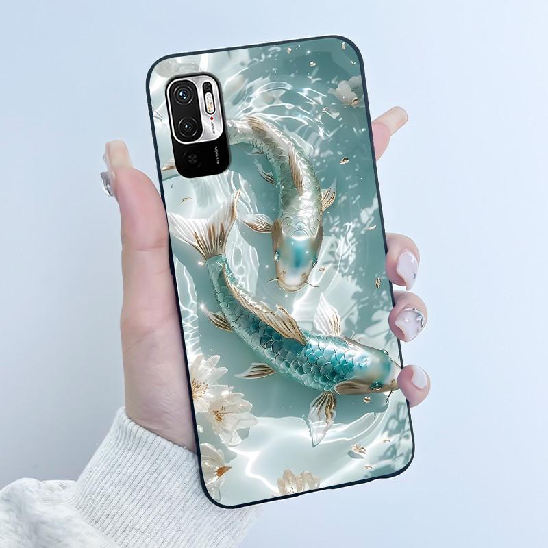 For Xiaomi Redmi Note 10 JE 10T JE Casing Cute Love Rabbit Funny Black Soft Silicone Phone Case For Redmi Note10 JE Bumper Cover