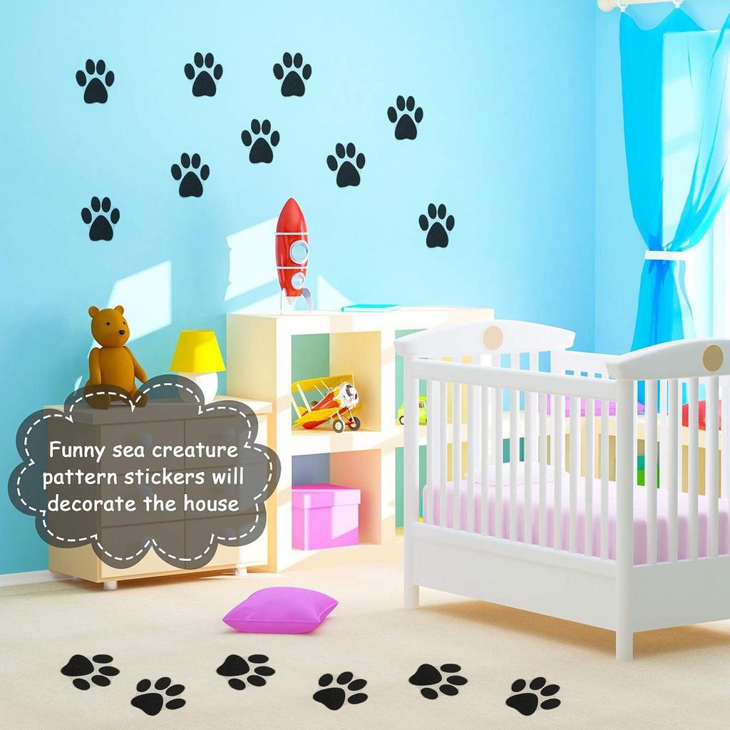 Shower Non Slip Stickers Adhesive Grip 20piece Dog Paw Shape Bathtub Anti Slip Stickers For Kids Baby Elderly Spa Toddler