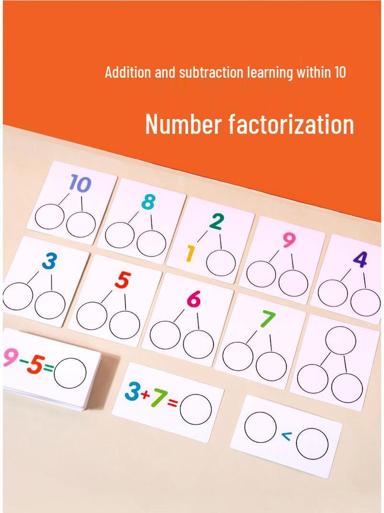 Children's Wooden Math Cognitive Board: Addition & Subtraction Learning, Early Education & Logical Thinking Tool