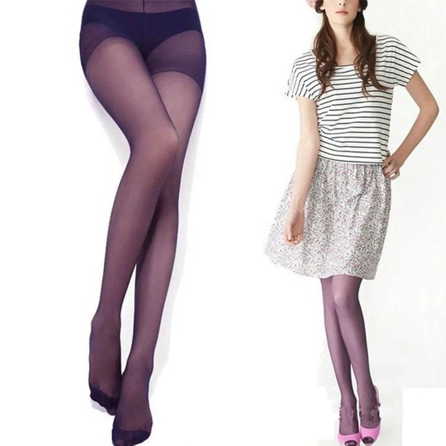 Sexy Purple Opaque Women'S Pantyhose Nylon Seamless Tights Stockings Hosiery For Office Lady Spring Autumn Comfort