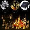 Solar LED Water Drop String Lights: Colorful, Moisture-Proof Decorative Lighting for Festivals, Hotels, and Courtyards with Ground Plug Feature.