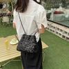 Fashion sequined chain portable bucket bag women's 2026 spring new texture casual shoulder armpit bag