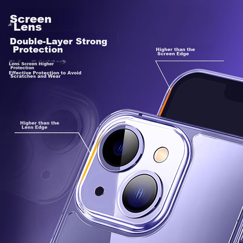IPhone 14 Plus Case, Transparent Silicone Protective Cover, Full Protection Air Cushion Shockproof Ultra-Thin Soft And Hard, Personalized And Wome